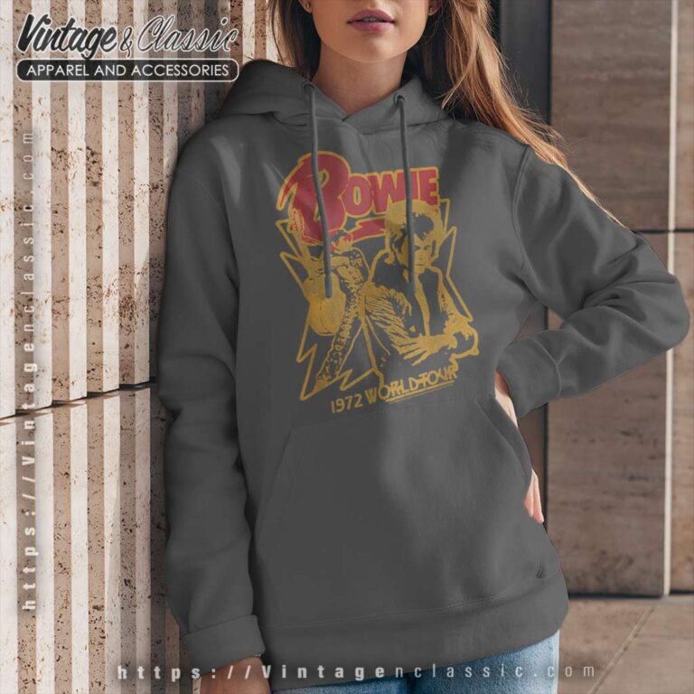 David Bowie 1972 World Tour Hoodie David Bowie 1972 World Tour Hoodie