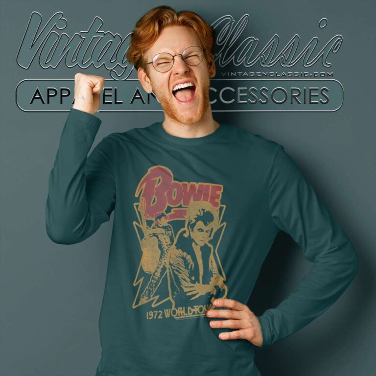 David Bowie 1972 World Tour Long Sleeve Tee David Bowie 1972 World Tour Long Sleeve Tee