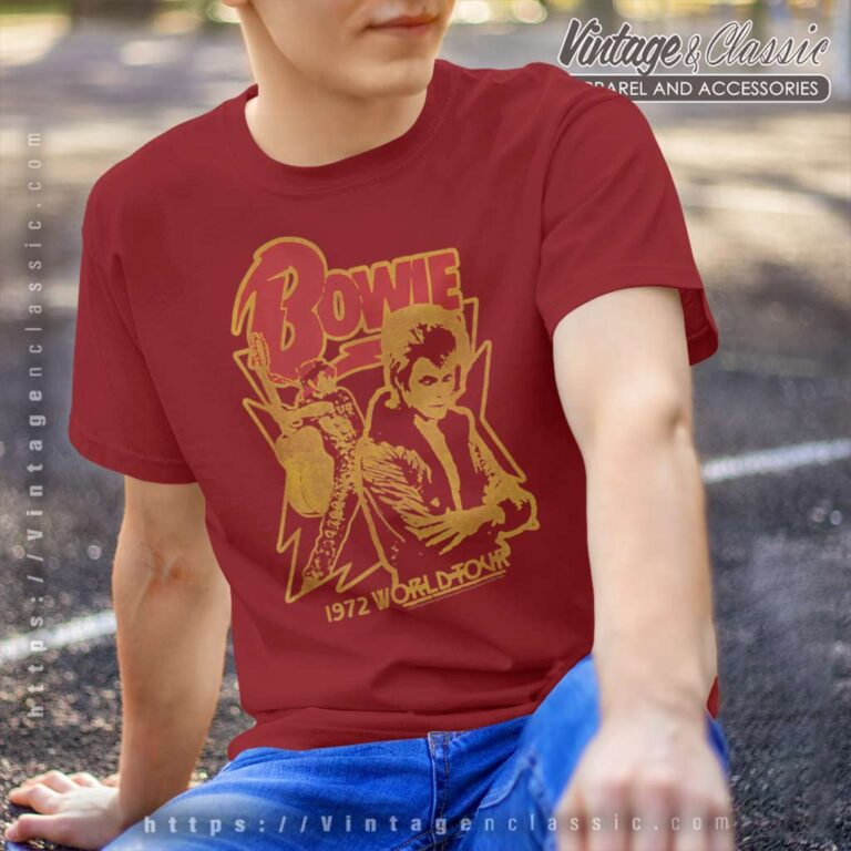David Bowie 1972 World Tour T Shirt David Bowie 1972 World Tour T Shirt