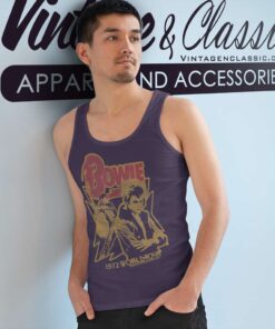 David Bowie 1972 World Tour Tank Top Racerback