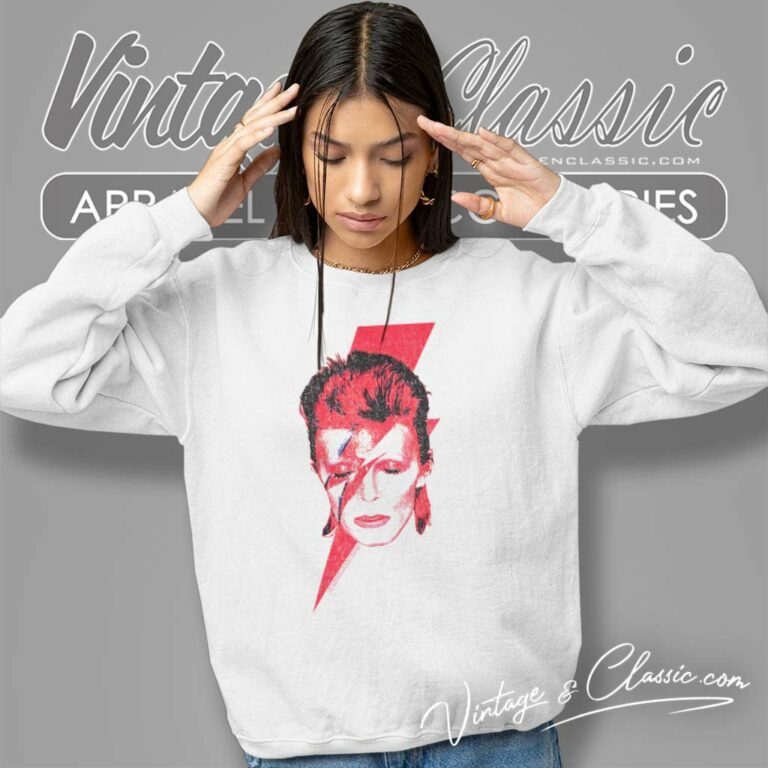 David Bowie Aladdin Sane Album Art Sweatshirt David Bowie Aladdin Sane Album Art Sweatshirt