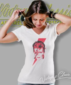 David Bowie Aladdin Sane Album Art V Neck TShirt