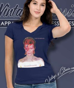 David Bowie Aladdin Sane V Neck TShirt