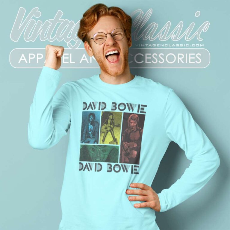 David Bowie Collage Long Sleeve Tee David Bowie Collage Long Sleeve Tee