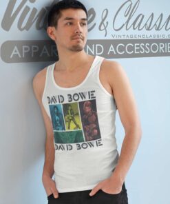 David Bowie Collage Tank Top Racerback 1