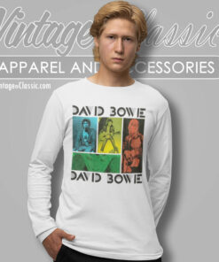 David Bowie Colored Squares Long Sleeve Tee
