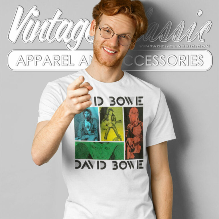 David Bowie Colored Squares T Shirt David Bowie Colored Squares T Shirt