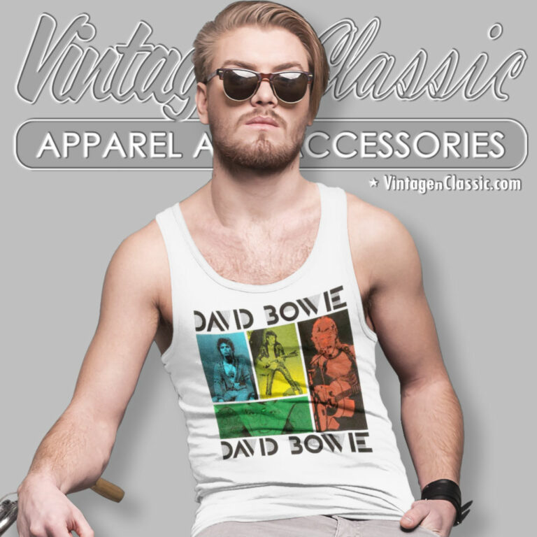 David Bowie Colored Squares Tank Top Racerback David Bowie Colored Squares Tank Top Racerback
