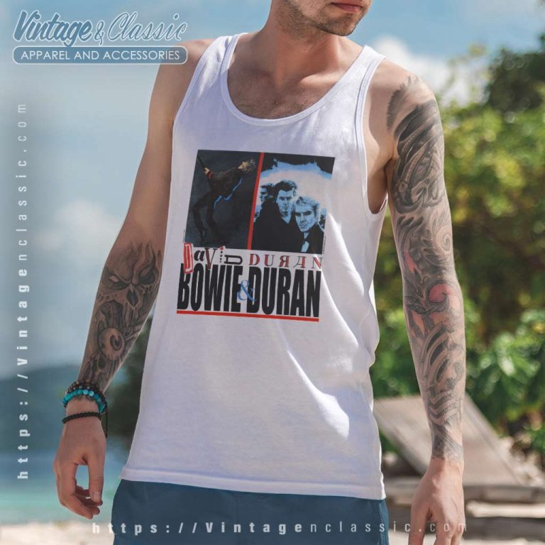 David Bowie Duran 1987 Tank Top Racerback David Bowie Duran 1987 Tank Top Racerback
