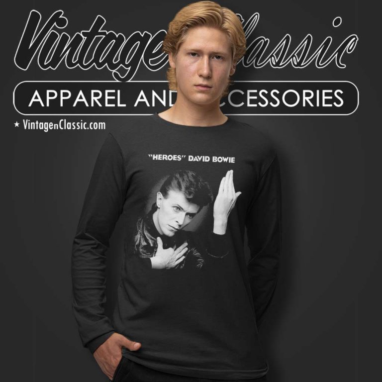 David Bowie Heroes Long Sleeve Tee David Bowie Heroes Long Sleeve Tee