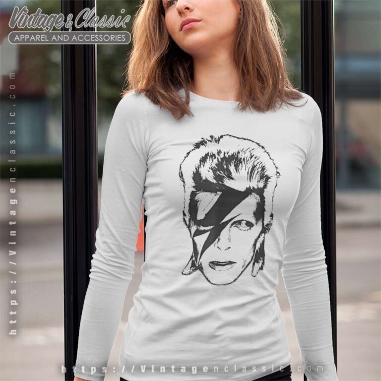 David Bowie Lightning Long Sleeve Tee David Bowie Lightning Long Sleeve Tee