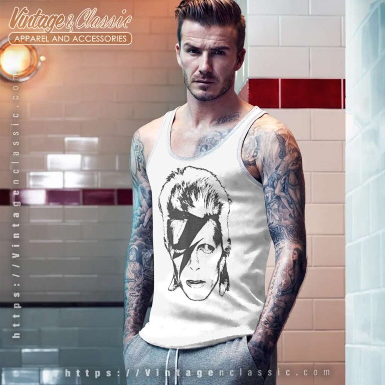 David Bowie Lightning Tank Top Racerback David Bowie Lightning Tank Top Racerback