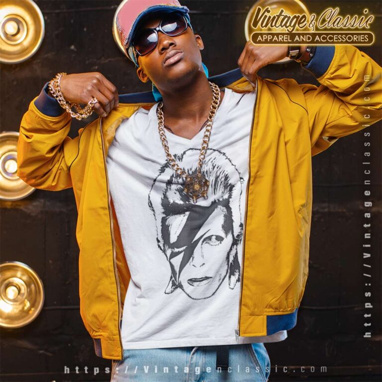 David Bowie Lightning V Neck TShirt David Bowie Lightning V Neck TShirt