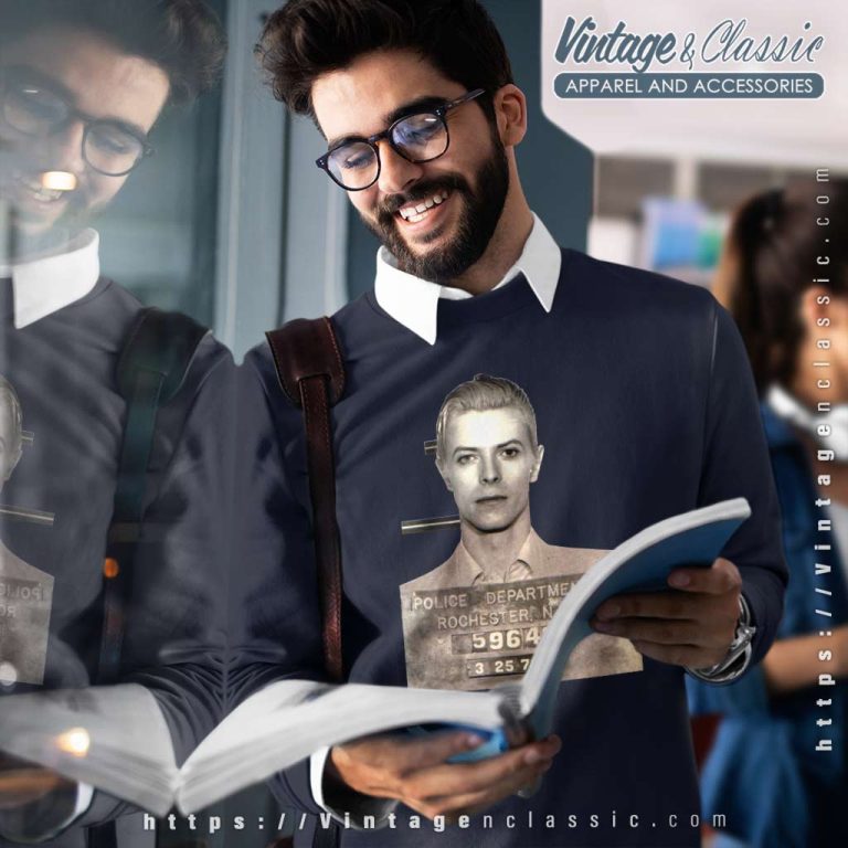 David Bowie Mugshot Sweatshirt David Bowie Mugshot Sweatshirt