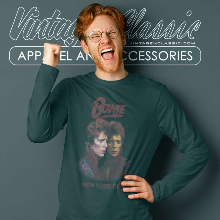 David Bowie New York City Tour Long Sleeve Tee David Bowie New York City Tour Long Sleeve Tee