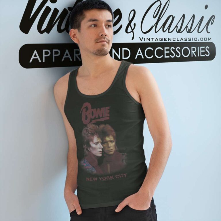 David Bowie New York City Tour Tank Top Racerback David Bowie New York City Tour Tank Top Racerback