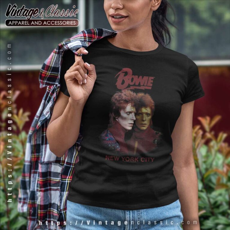 David Bowie New York City Tour Women TShirt David Bowie New York City Tour Women TShirt