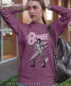 David Bowie Pink Lightning Starman Shirt 7 David Bowie Pink Lightning Starman Sweatshirt