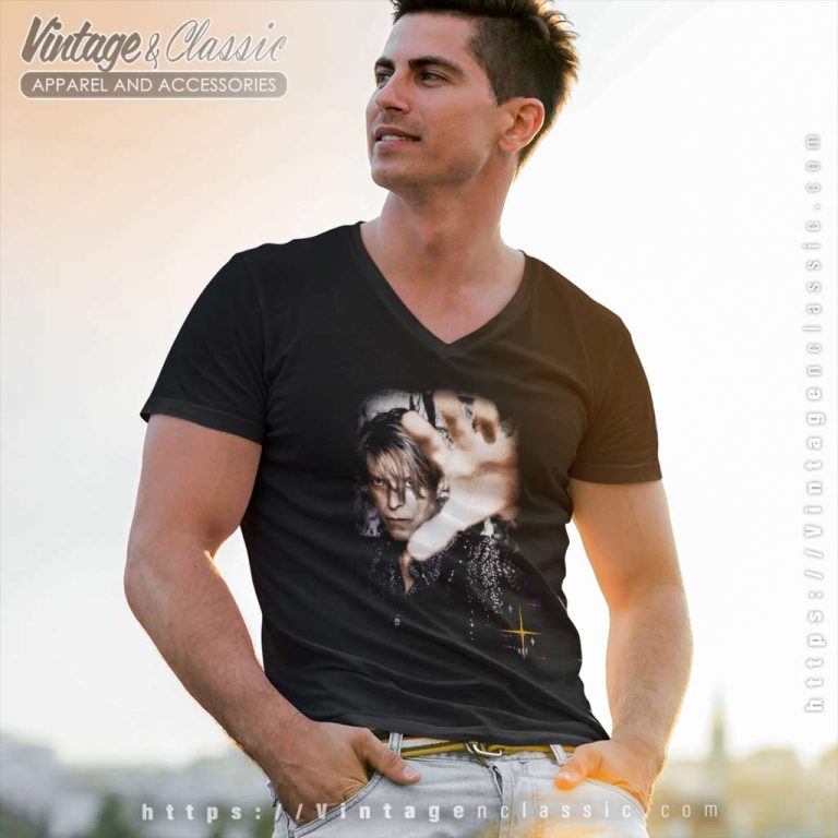 David Bowie Reality Tour V Neck TShirt David Bowie Reality Tour V Neck TShirt