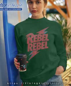 David Bowie Rebel Rebel Lightning Lyric Sweatshirt