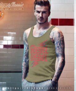 David Bowie Rebel Rebel Lightning Lyric Tank Top Racerback