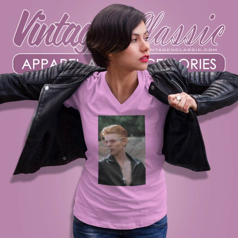 David Bowie Rock N Roll V Neck TShirt David Bowie Rock N Roll V Neck TShirt