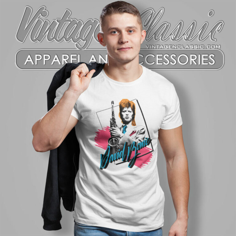 David Bowie Sax Color Blocking T Shirt David Bowie Sax Color Blocking T Shirt