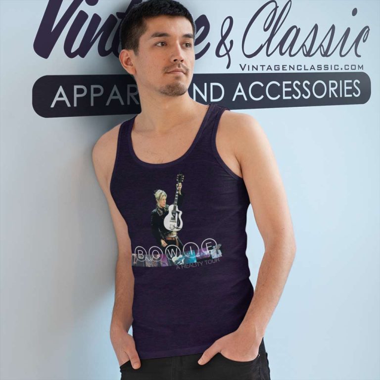 David Bowie Shirt A Reality Tour Tank Top Racerback David Bowie Shirt A Reality Tour Tank Top Racerback