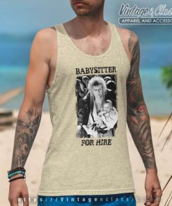 David Bowie Shirt Babysitter For Hire Tank Top Racerback