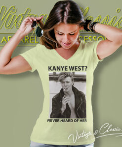 David Bowie Shirt Never Heard Of Her V Neck TShirt