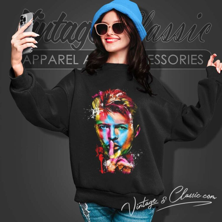 David Bowie Shirt Painting Art Prints For Fans Sweatshirt David Bowie Shirt Painting Art Prints For Fans Sweatshirt