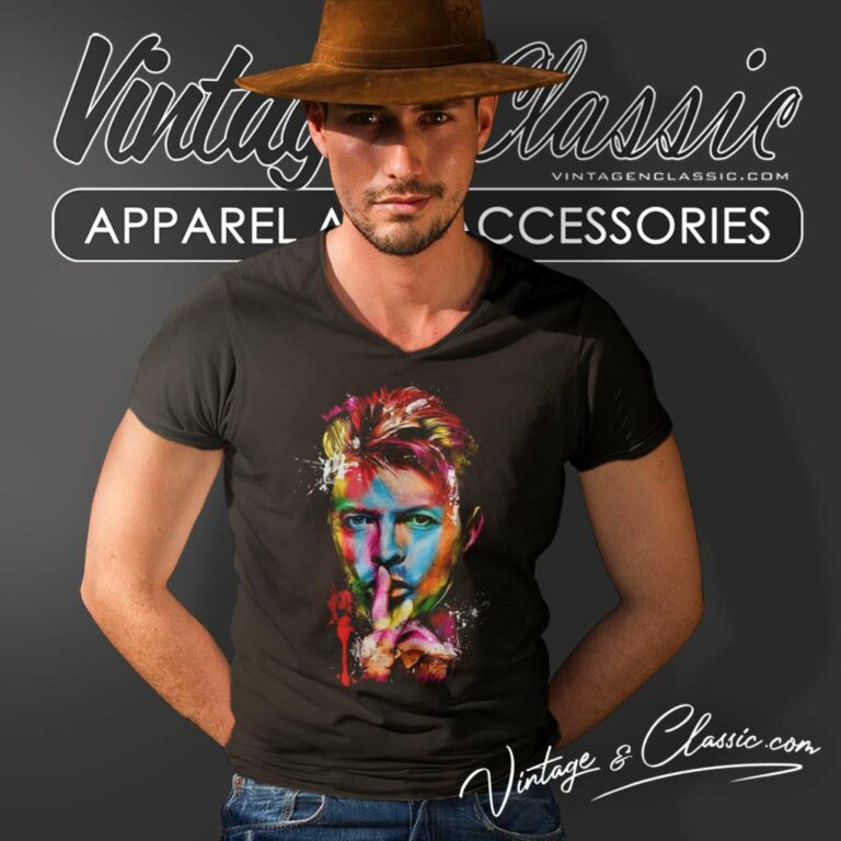 David Bowie Shirt Painting Art Prints For Fans V Neck TShirt David Bowie Shirt Painting Art Prints For Fans V Neck TShirt