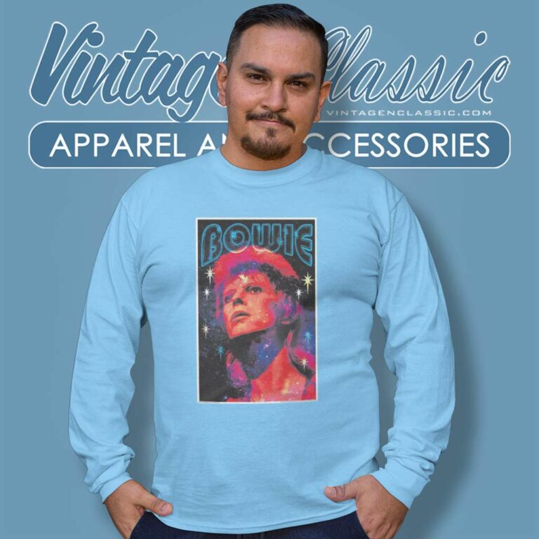 David Bowie Shirt Painting Art Prints Long Sleeve Tee David Bowie Shirt Painting Art Prints Long Sleeve Tee