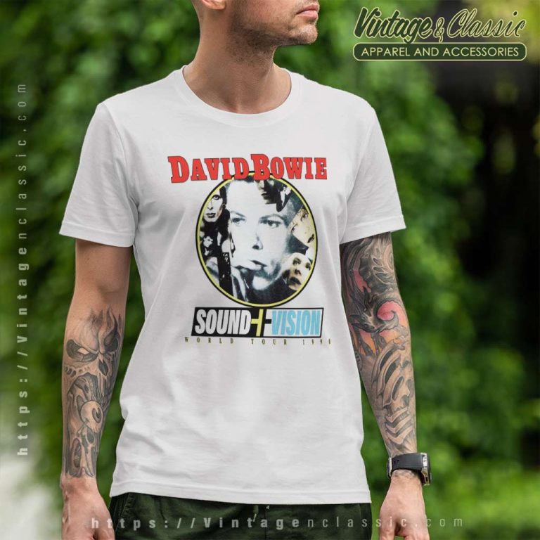 David Bowie Shirt Sound Vision World Tour T Shirt David Bowie Shirt Sound Vision World Tour T Shirt