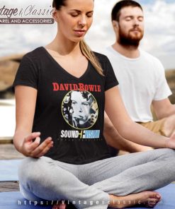 David Bowie Shirt Sound Vision World Tour V Neck TShirt