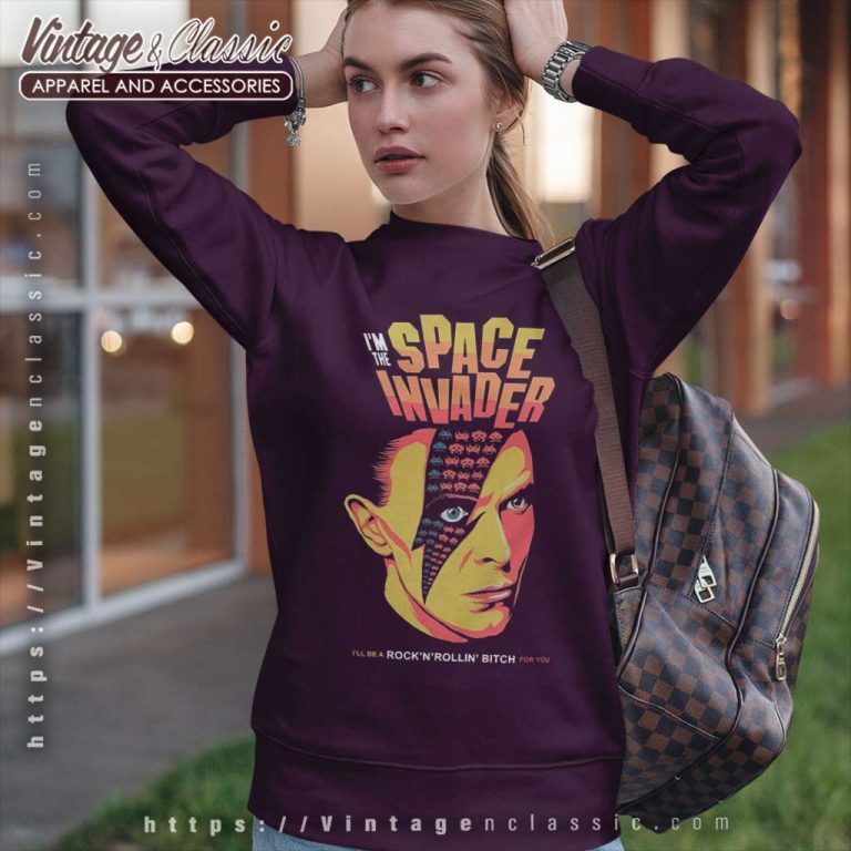 David Bowie Shirt The Space Invader Sweatshirt David Bowie Shirt The Space Invader Sweatshirt