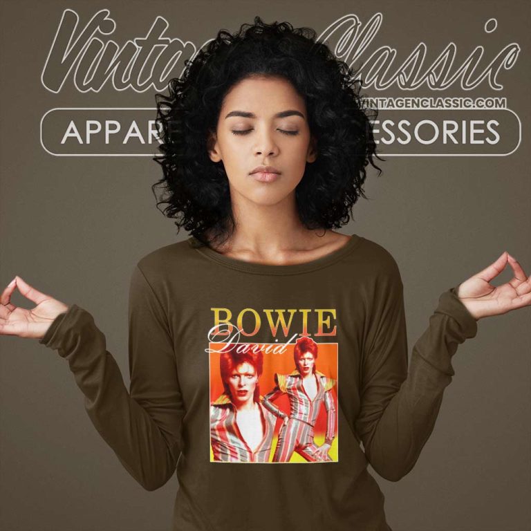 David Bowie Shirt Ziggy Stardust Long Sleeve Tee David Bowie Shirt Ziggy Stardust Long Sleeve Tee