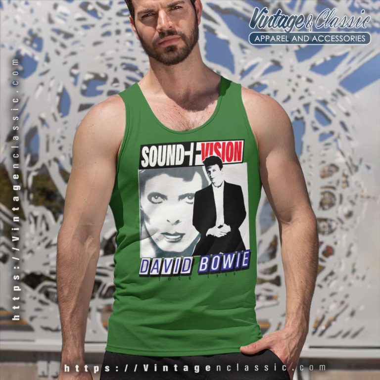David Bowie Sound Vision Tank Top Racerback David Bowie Sound Vision Tank Top Racerback