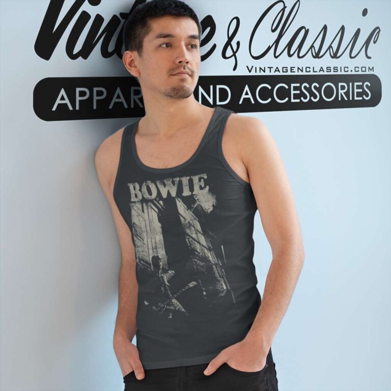David Bowie Stacks Tank Top Racerback David Bowie Stacks Tank Top Racerback