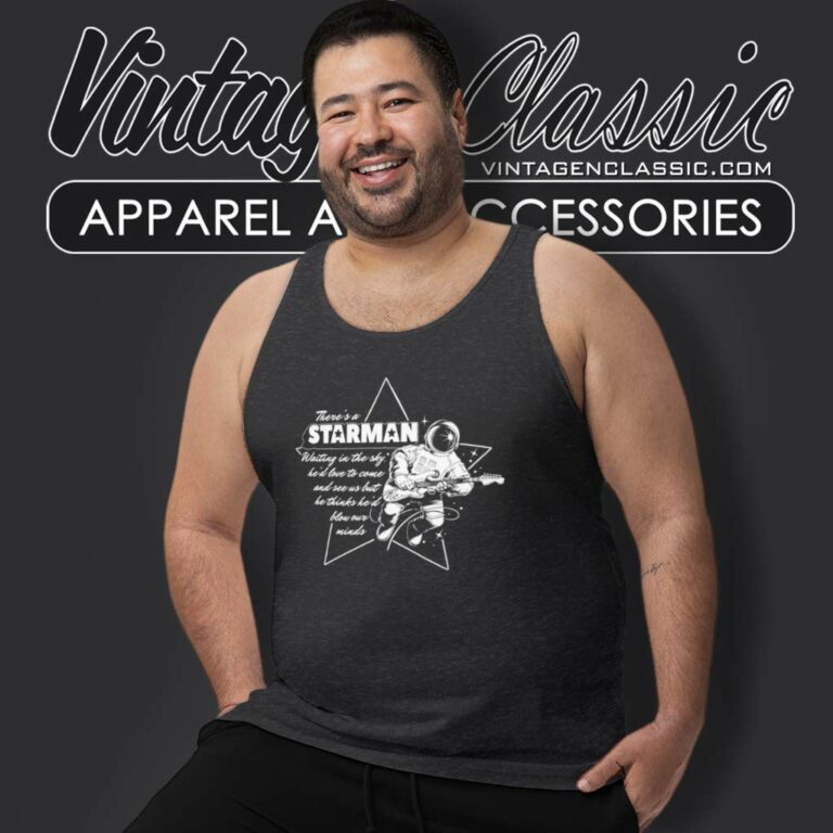 David Bowie Starman Ziggy Stardust Tank Top Racerback David Bowie Starman Ziggy Stardust Tank Top Racerback