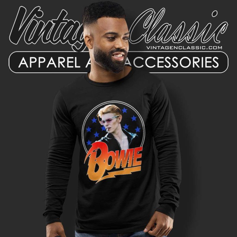 David Bowie Stars Long Sleeve Tee David Bowie Stars Long Sleeve Tee