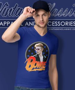 David Bowie Stars V Neck TShirt