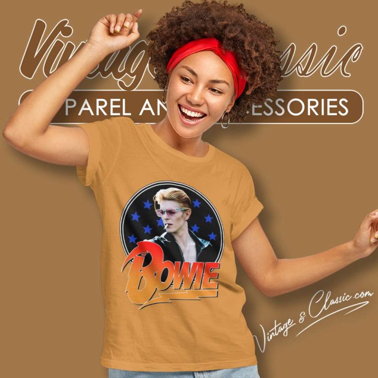 David Bowie Stars Women TShirt David Bowie Stars Women TShirt