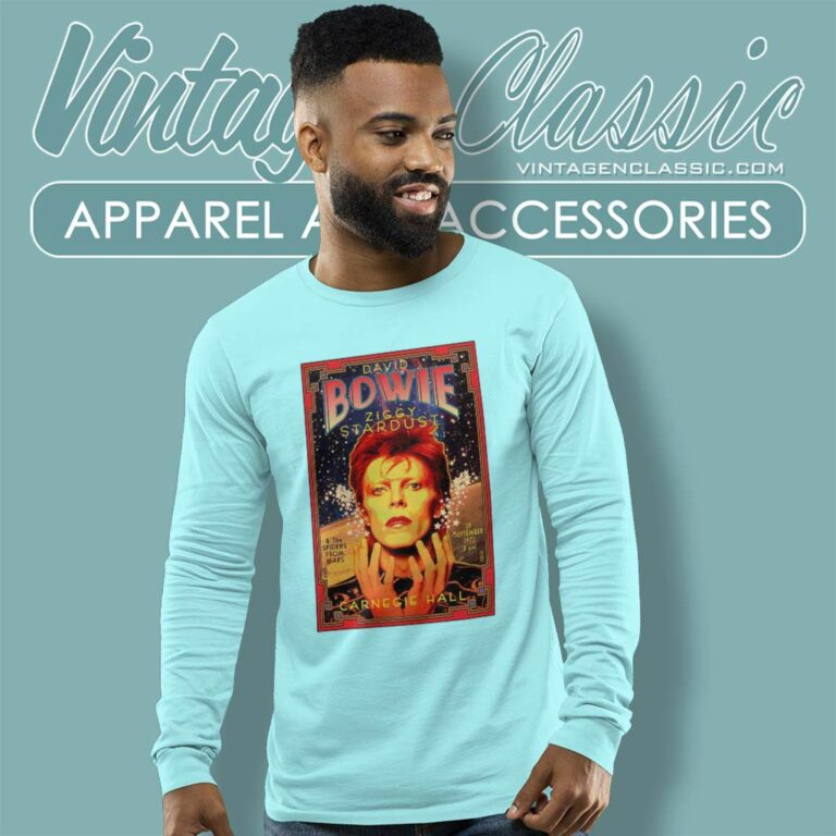 David Bowie Ziggy Stardust Rock Music Long Sleeve Tee David Bowie Ziggy Stardust Rock Music Long Sleeve Tee