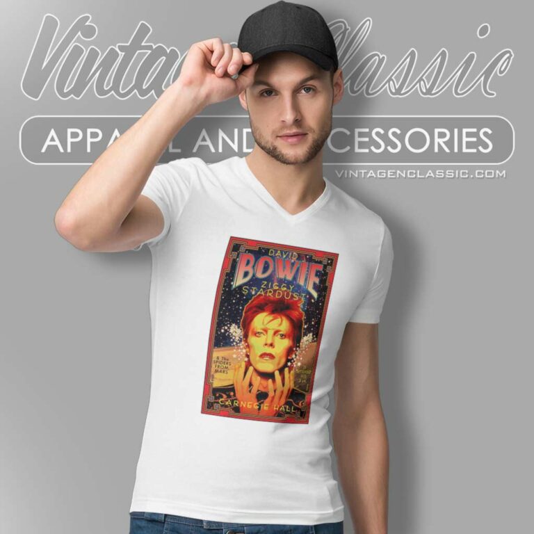 David Bowie Ziggy Stardust Rock Music V Neck TShirt David Bowie Ziggy Stardust Rock Music V Neck TShirt