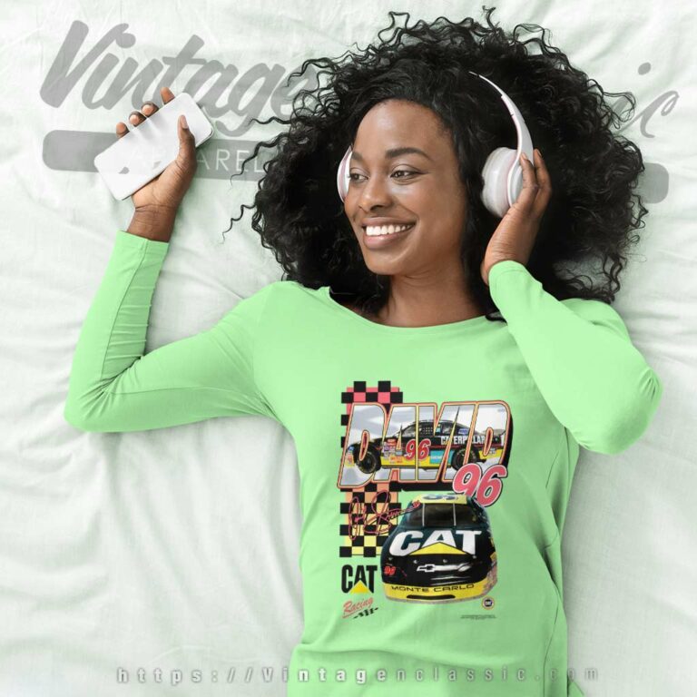 David Green 96 Chevy Caterpillar Monte Carlo Racing Nascar Long Sleeve Tee David Green 96 Chevy Caterpillar Monte Carlo Racing Nascar Long Sleeve Tee