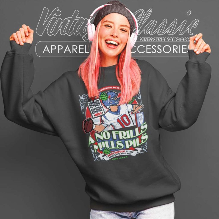 Davis Mills Houston Texans A No Frills Mills Pils Sweatshirt Davis Mills Houston Texans A No Frills Mills Pils Sweatshirt