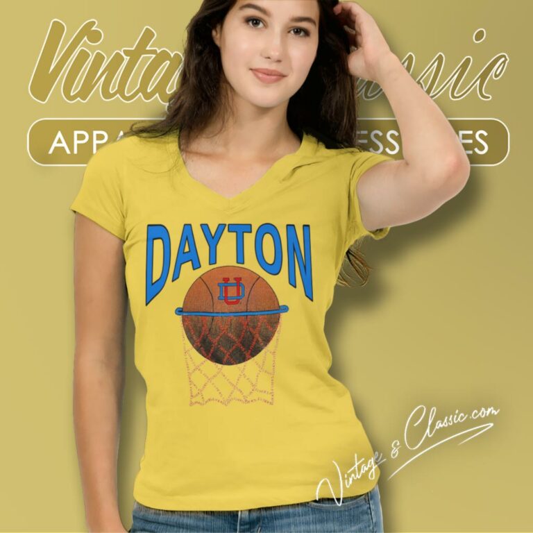 Dayton University Basketball V Neck TShirt Dayton University Basketball V Neck TShirt