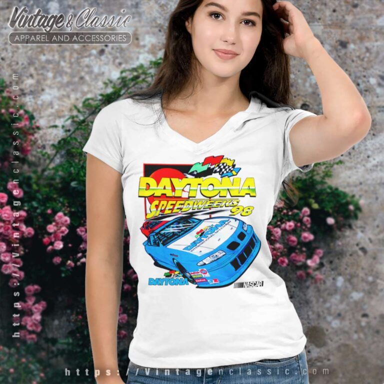 Daytona Nascar Racing V Neck TShirt Daytona Nascar Racing V Neck TShirt