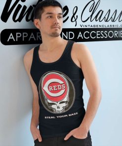 Dead Cincinnati Reds Steal Your Base Tank Top Racerback
